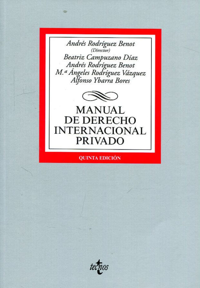 MANUAL DE DERECHO INTERNACIONAL PRIVADO